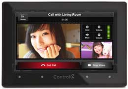 control4 7inch touch screen with video camera