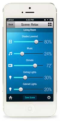 crestron iphone home automation