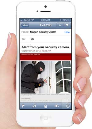 security camera motion alert email