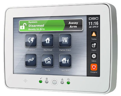 powerseries dsc touch screen security alarm panel